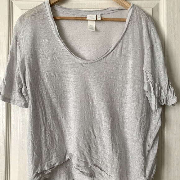 Linen V-neck shirt - Picture 1 of 2